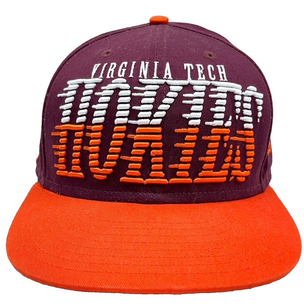 Virginia Tech Hokies Hat Cap Snapback Marron 9Fifty 3D Embroidered Adjustable